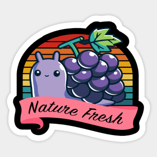 nature fresh grape snail Sticker